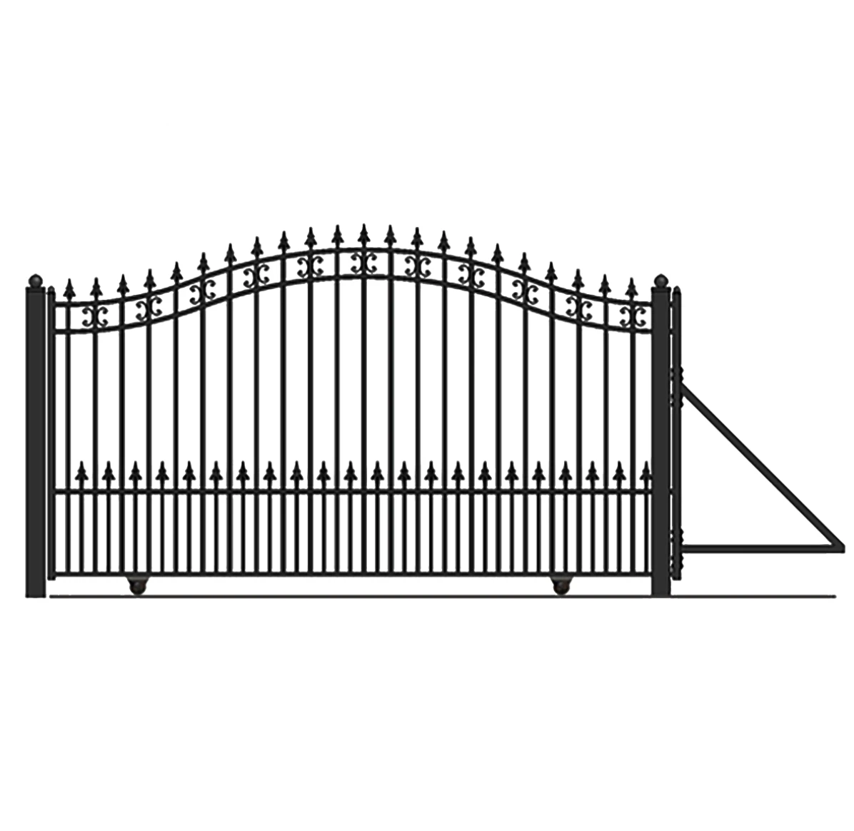 Aleko Steel Sliding Driveway Gate - St. Petersburg Style - 18 X 6 Feet 3 Aleko Steel Sliding Driveway Gate - St. Petersburg Style - 18 X 6 Feet