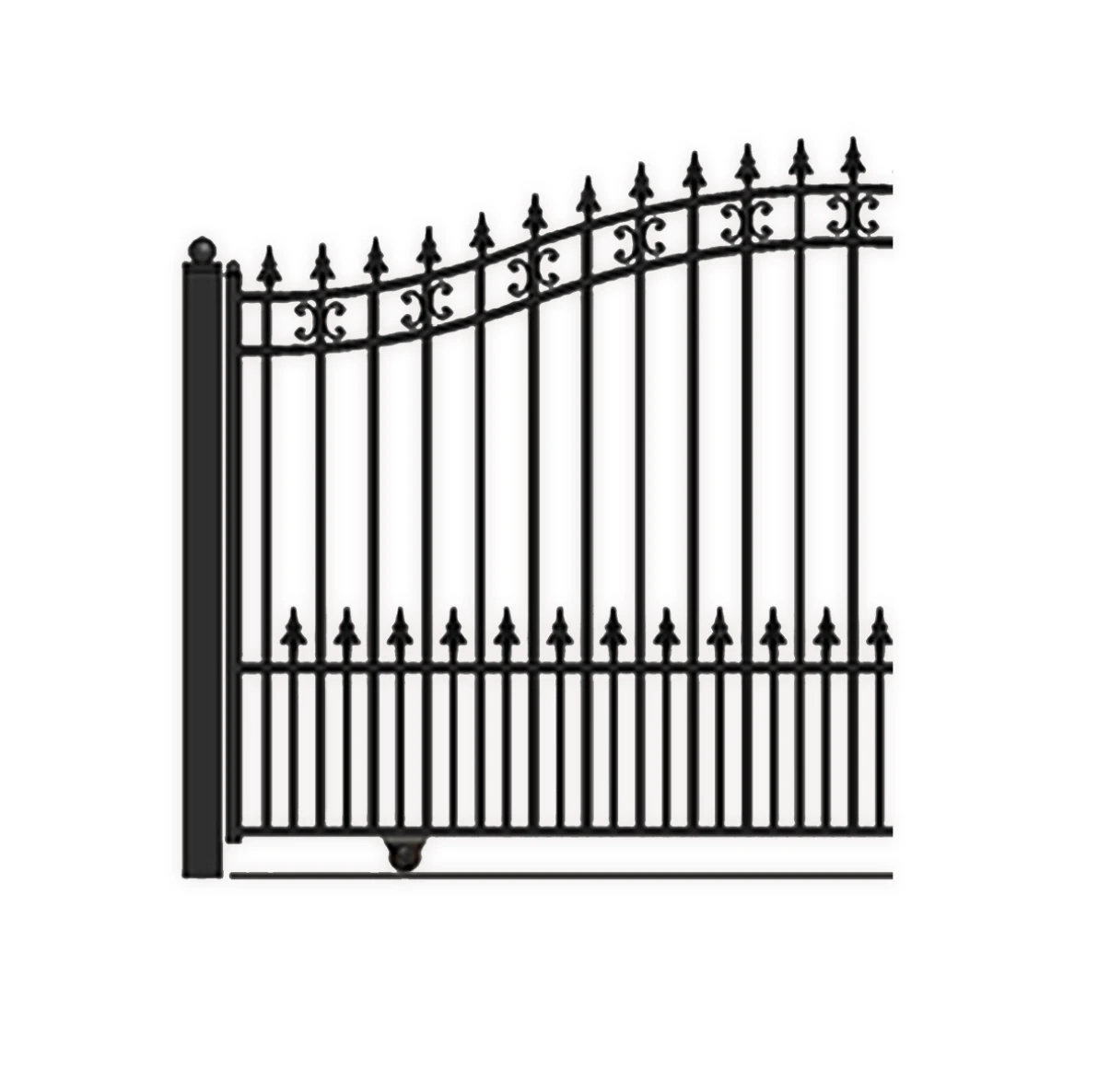 Aleko Steel Sliding Driveway Gate - St. Petersburg Style - 18 X 6 Feet 5 Aleko Steel Sliding Driveway Gate - St. Petersburg Style - 18 X 6 Feet - Image 3