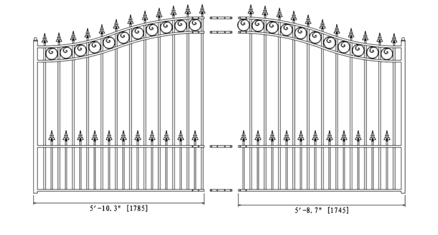 Aleko Steel Sliding Driveway Gate - St. Petersburg Style - 12 X 6 Feet 8 Aleko Steel Sliding Driveway Gate - St. Petersburg Style - 12 X 6 Feet - Image 6