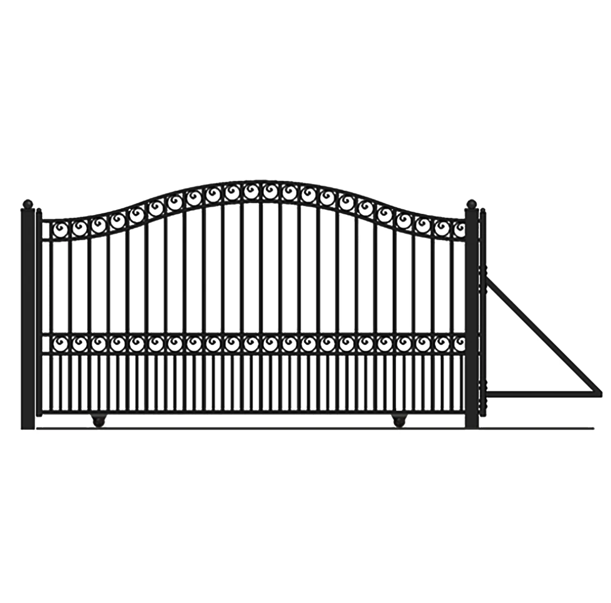 Aleko Steel Sliding Driveway Gate - Paris Style - 12 X 6 Feet 3 Aleko Steel Sliding Driveway Gate - Paris Style - 12 X 6 Feet