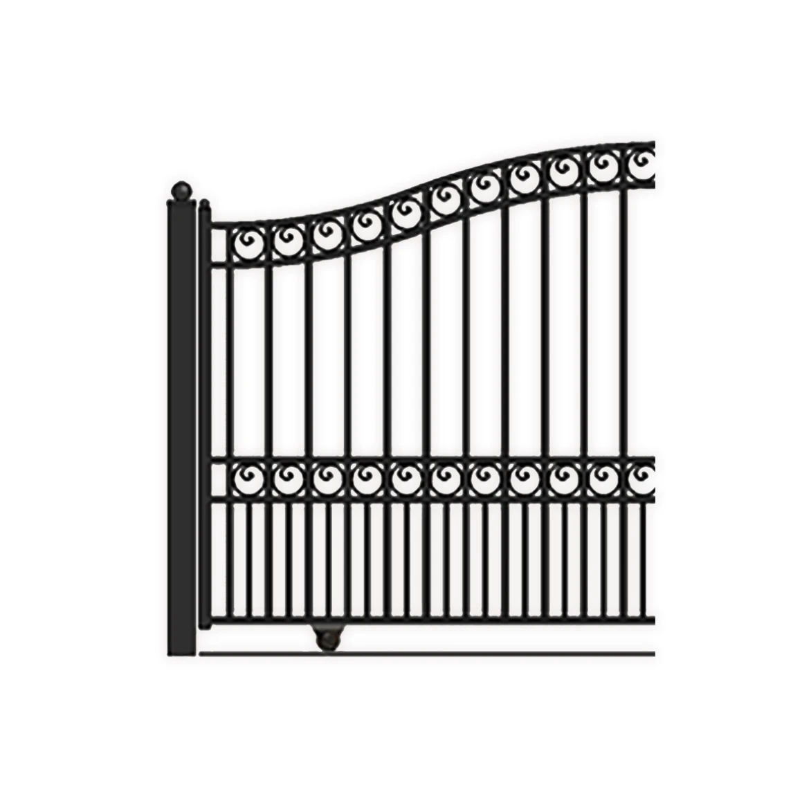 Aleko Steel Sliding Driveway Gate - Paris Style - 12 X 6 Feet 5 Aleko Steel Sliding Driveway Gate - Paris Style - 12 X 6 Feet - Image 3