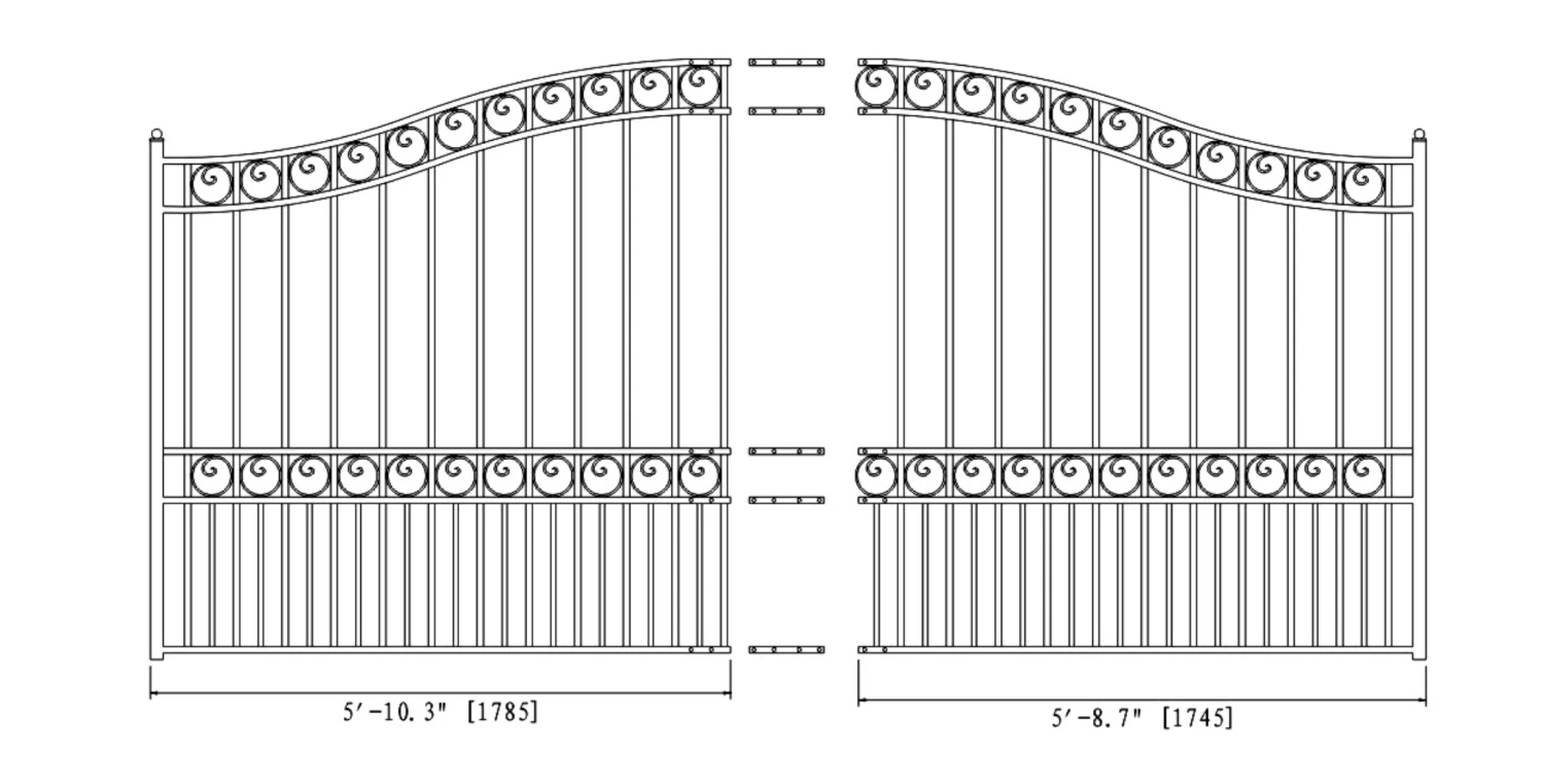Aleko Steel Sliding Driveway Gate - Paris Style - 12 X 6 Feet 7 Aleko Steel Sliding Driveway Gate - Paris Style - 12 X 6 Feet - Image 5