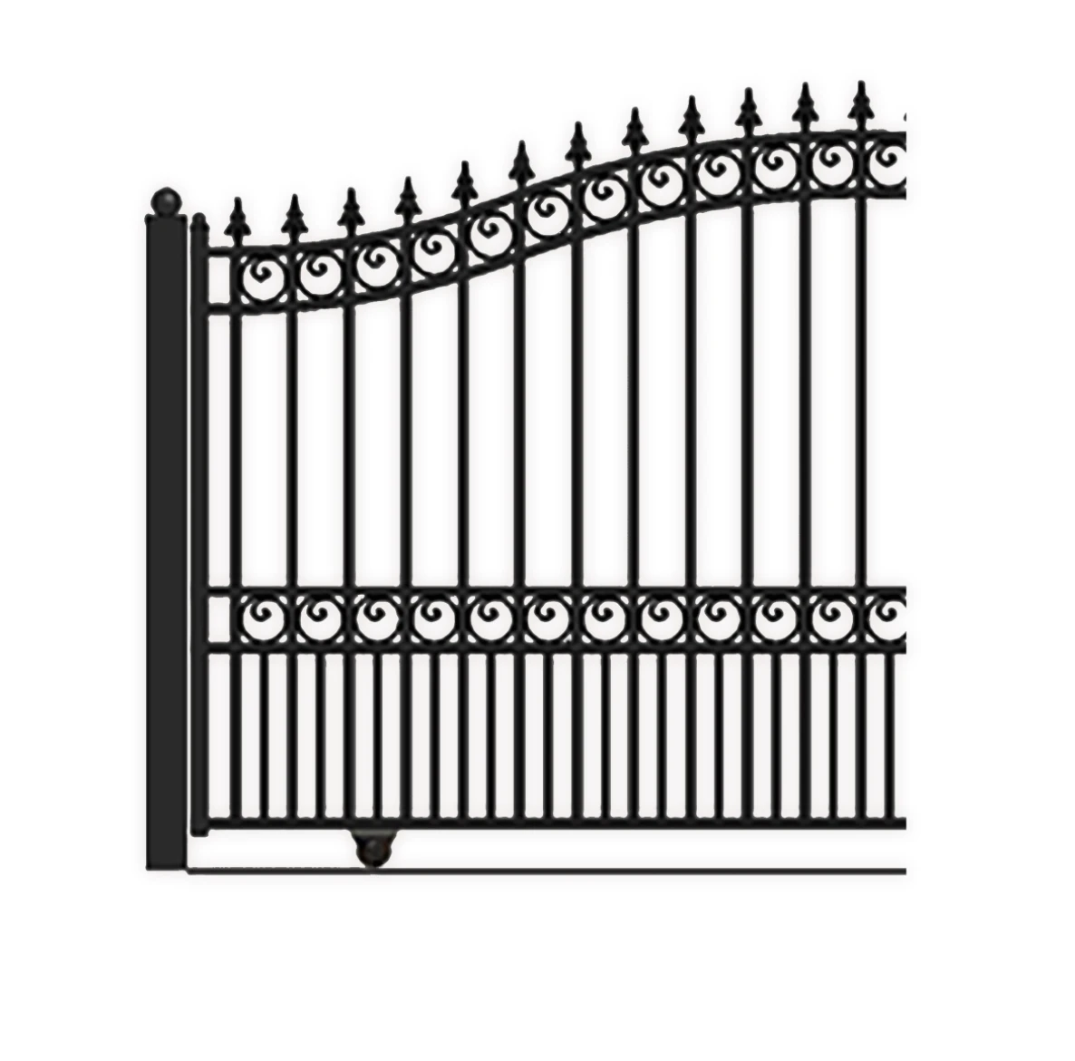 Aleko Steel Sliding Driveway Gate - London Style - 16 X 6 Feet 5 Aleko Steel Sliding Driveway Gate - London Style - 16 X 6 Feet - Image 3