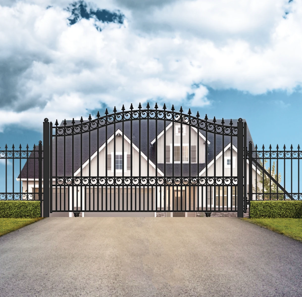 Aleko Steel Sliding Driveway Gate - London Style - 16 X 6 Feet 4 Aleko Steel Sliding Driveway Gate - London Style - 16 X 6 Feet - Image 2
