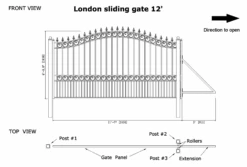 Aleko Steel Sliding Driveway Gate - London Style - 12 X 6 Feet -Home And Outdoor ScreenShot2021 02 27at4.25.36PM
