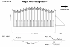 Aleko Steel Sliding Driveway Gate - Prague Style - 14 X 6 Feet -Home And Outdoor ScreenShot2021 02 27at4.30.54PM