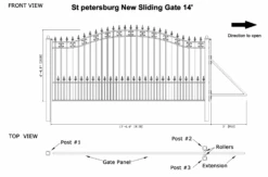 Aleko Steel Sliding Driveway Gate - St. Petersburg Style - 14 X 6 Feet -Home And Outdoor ScreenShot2021 02 27at4.35.16PM