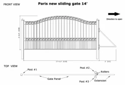 Aleko Steel Sliding Driveway Gate - Paris Style - 14 X 6 Feet -Home And Outdoor ScreenShot2021 02 27at4.35.37PM