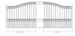 Aleko Steel Sliding Driveway Gate - Paris Style - 14 X 6 Feet -Home And Outdoor ScreenShot2021 02 27at4.35.44PM