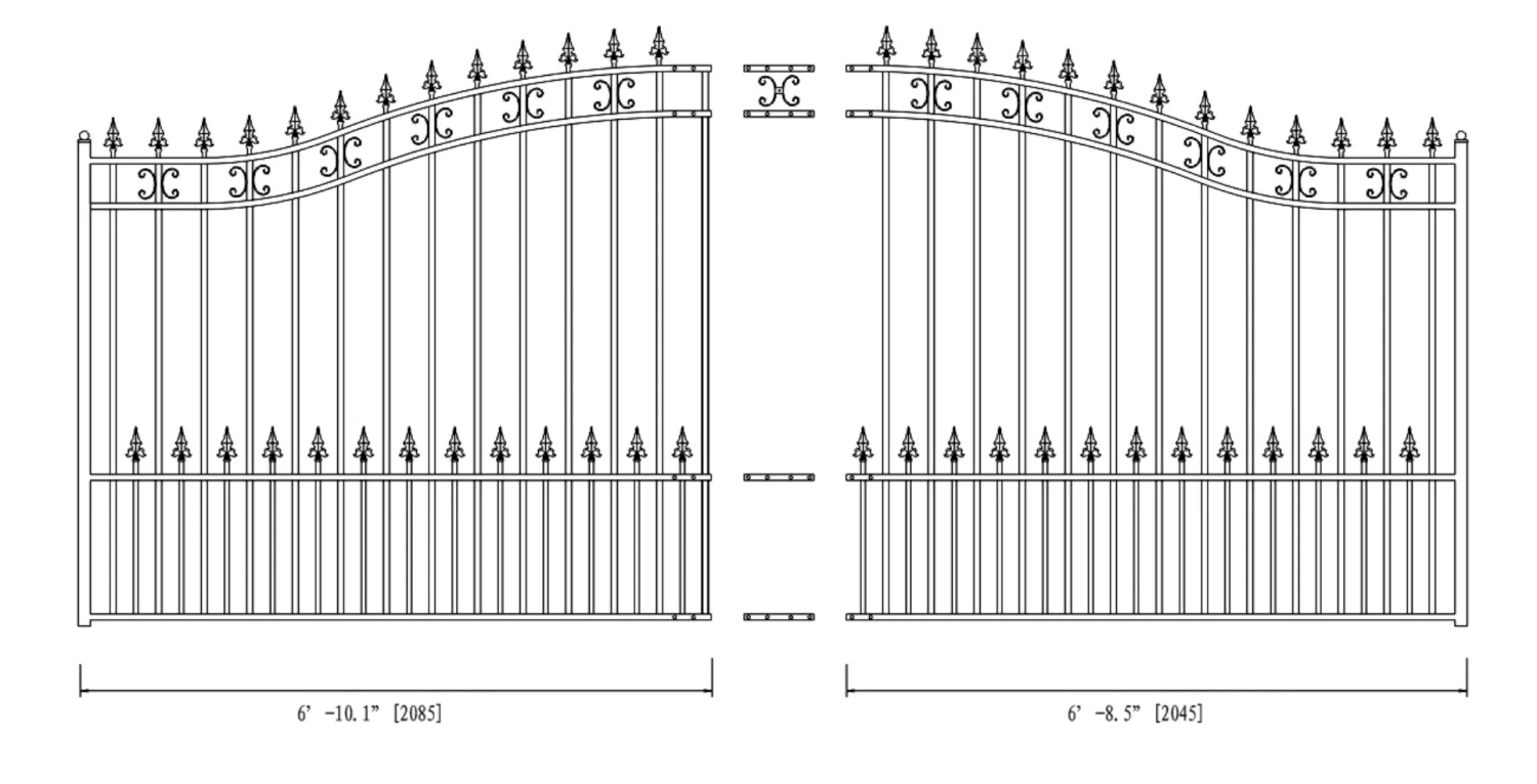 Aleko Steel Sliding Driveway Gate - London Style - 14 X 6 Feet 15 Aleko Steel Sliding Driveway Gate - London Style - 14 X 6 Feet - Image 13