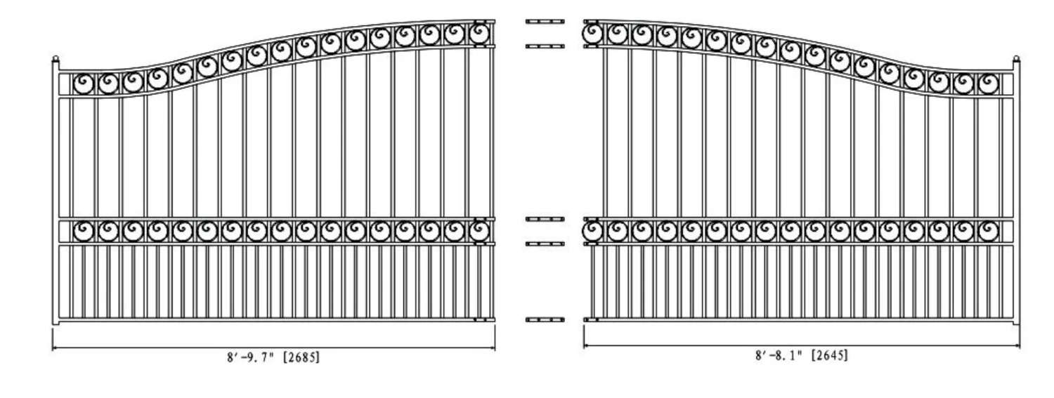 Aleko Steel Sliding Driveway Gate - Paris Style - 18 X 6 Feet 13 Aleko Steel Sliding Driveway Gate - Paris Style - 18 X 6 Feet - Image 11