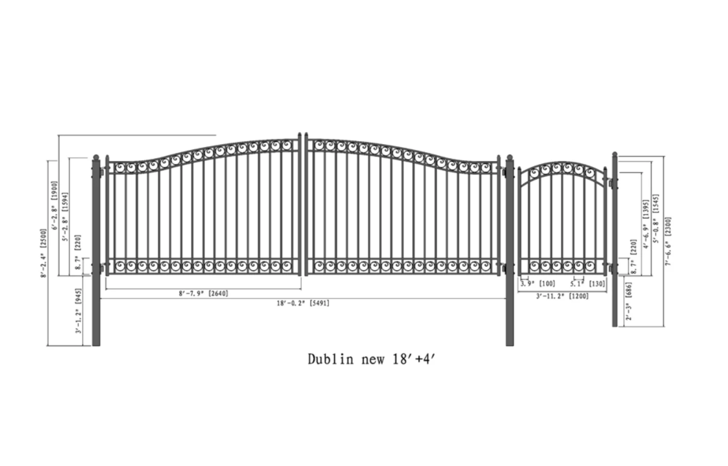 Aleko Steel Sliding Driveway Gate - Paris Style - 18 X 6 Feet 14 Aleko Steel Sliding Driveway Gate - Paris Style - 18 X 6 Feet - Image 12
