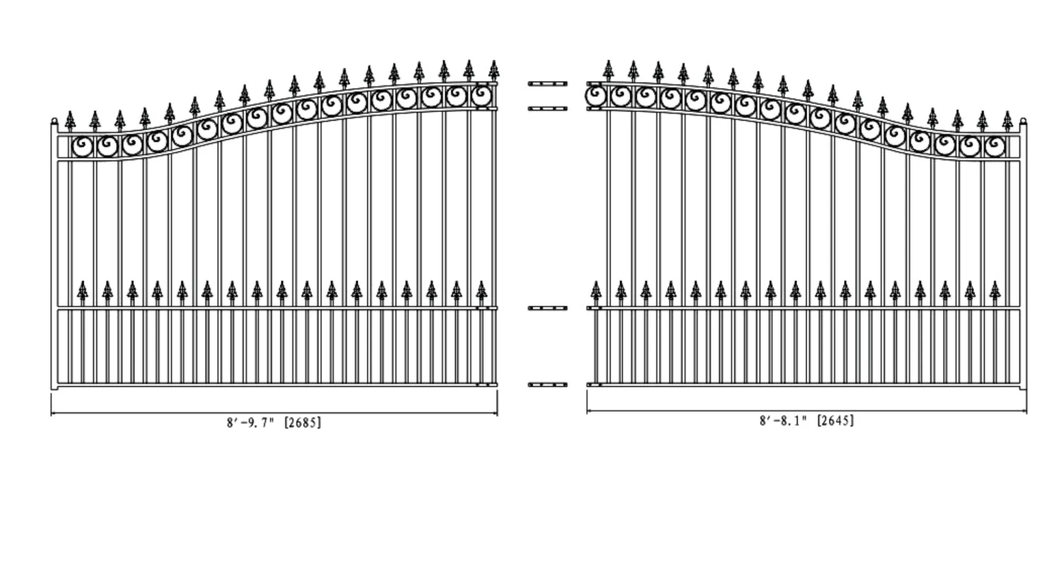 Aleko Steel Sliding Driveway Gate - Prague Style - 18 X 6 Feet 14 Aleko Steel Sliding Driveway Gate - Prague Style - 18 X 6 Feet - Image 12