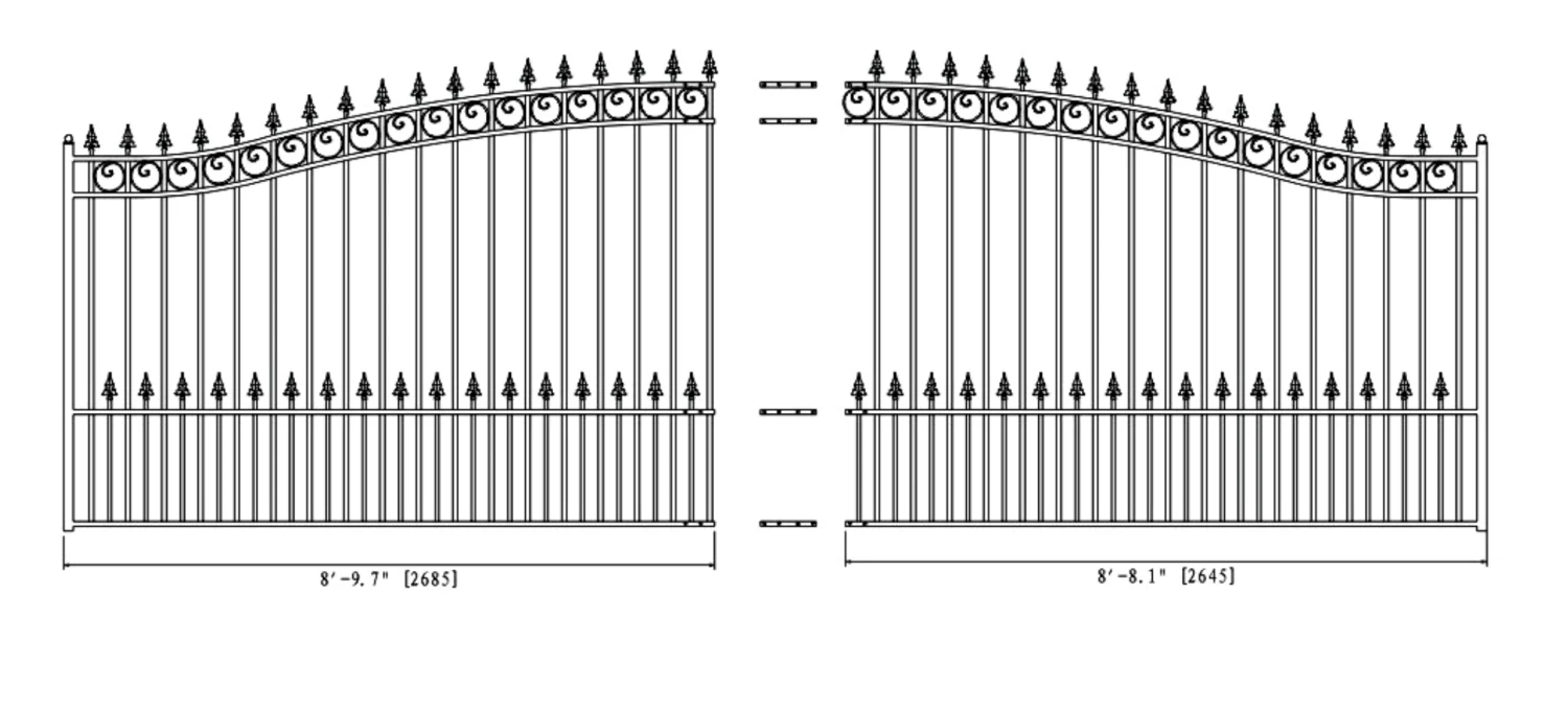 Aleko Steel Sliding Driveway Gate - St. Petersburg Style - 18 X 6 Feet 13 Aleko Steel Sliding Driveway Gate - St. Petersburg Style - 18 X 6 Feet - Image 11
