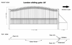 Aleko Steel Sliding Driveway Gate - London Style - 18 X 6 Feet -Home And Outdoor ScreenShot2021 02 27at6.02.50PM