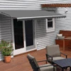 Aleko Motorized Retractable White Frame Patio Awning - 16 X 10 Feet - Gray