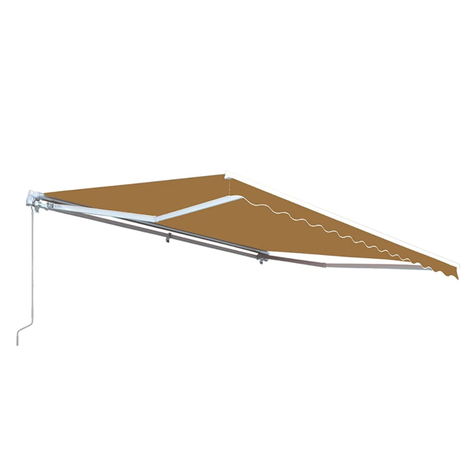 Aleko Retractable White Frame Patio Awning - 10 X 8 Feet - Sand 7 Aleko Retractable White Frame Patio Awning - 10 X 8 Feet - Sand - Image 5