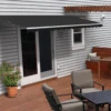 Aleko Motorized Retractable White Frame Patio Awning - 16 X 10 Feet - Black