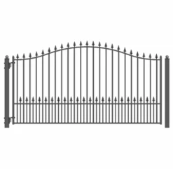 Aleko Steel Single Swing Driveway Gate - Munich Style - 12 X 6 Feet