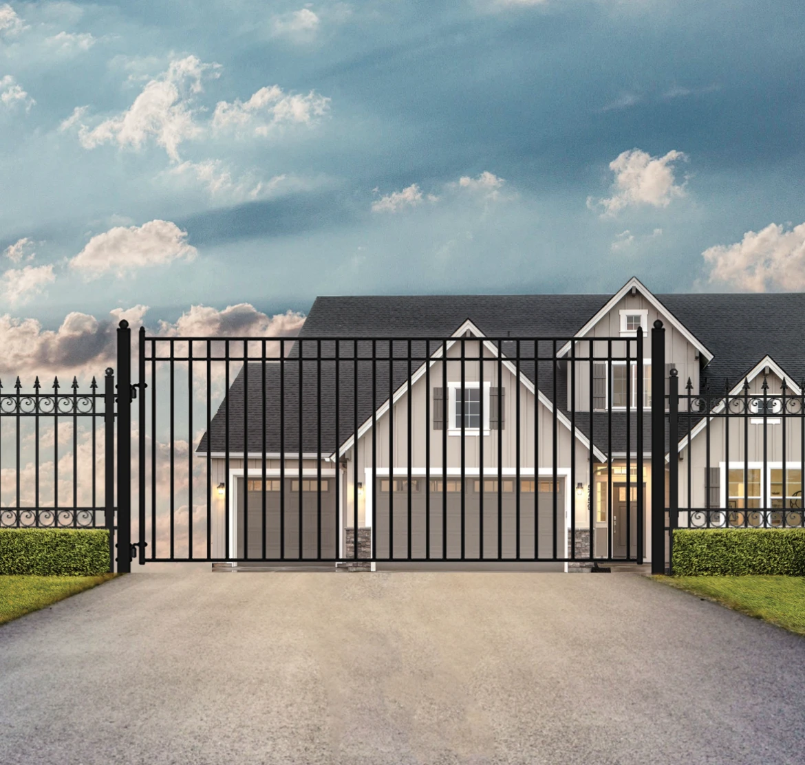 Aleko Steel Single Swing Driveway Gate - Madrid Style - 18 X 6 Feet 3 Aleko Steel Single Swing Driveway Gate - Madrid Style - 18 X 6 Feet - Image 2