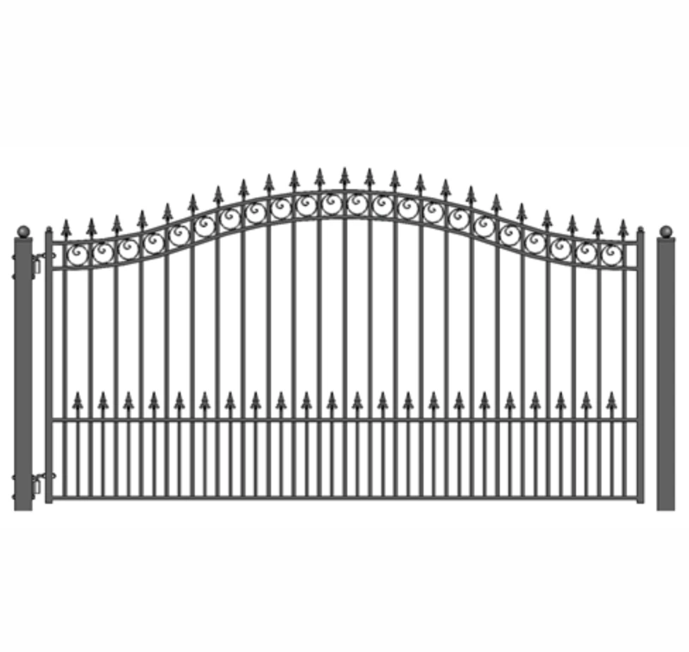 Aleko Steel Single Swing Driveway Gate - Prague Style - 12 X 6 Feet 3 Aleko Steel Single Swing Driveway Gate - Prague Style - 12 X 6 Feet
