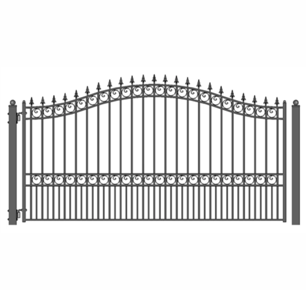 Aleko Steel Single Swing Driveway Gate - London Style - 18 X 6 Feet 3 Aleko Steel Single Swing Driveway Gate - London Style - 18 X 6 Feet