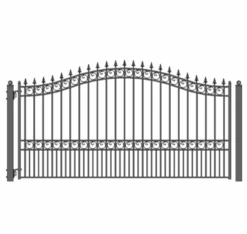 Aleko Steel Single Swing Driveway Gate - London Style - 16 X 6 Feet