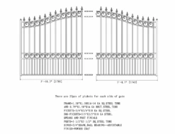Aleko Steel Single Swing Driveway Gate - London Style - 12 X 6 Feet -Home And Outdoor ScreenShot2021 02 28at4.14.38PM