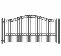Aleko Steel Single Swing Driveway Gate - Paris Style - 16 X 6 Feet