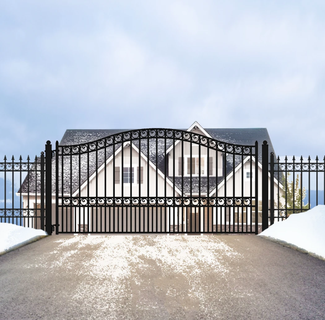 Aleko Steel Single Swing Driveway Gate - Paris Style - 16 X 6 Feet 3 Aleko Steel Single Swing Driveway Gate - Paris Style - 16 X 6 Feet - Image 2