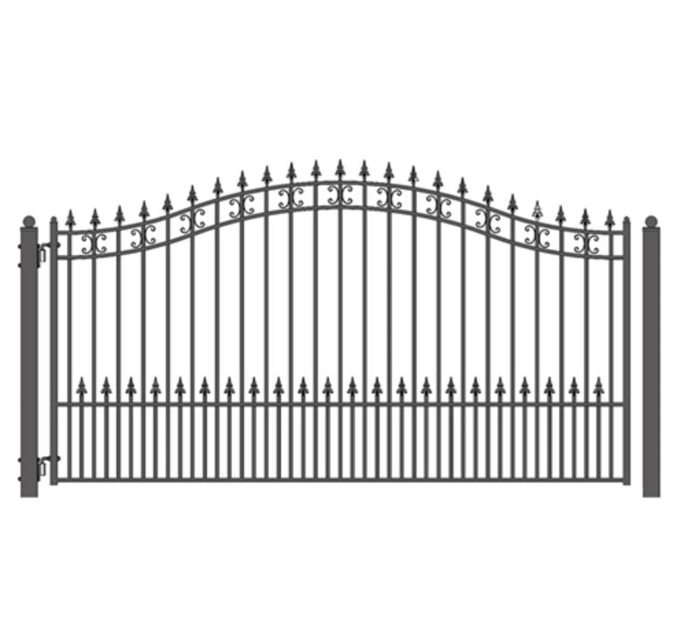 Aleko Steel Single Swing Driveway Gate - St. Petersburg Style - 14 X 6 Feet 3 Aleko Steel Single Swing Driveway Gate - St. Petersburg Style - 14 X 6 Feet