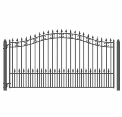 Aleko Steel Single Swing Driveway Gate - St. Petersburg Style - 16 X 6 Feet
