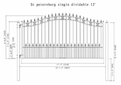 Aleko Steel Single Swing Driveway Gate - St. Petersburg Style - 12 X 6 Feet 18 Aleko Steel Single Swing Driveway Gate - St. Petersburg Style - 12 X 6 Feet -Home And Outdoor ScreenShot2021 02 28at6.31.59PM