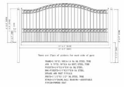 Aleko Steel Single Swing Driveway Gate - Paris Style - 14 X 6 Feet -Home And Outdoor ScreenShot2021 02 28at6.42.49PM