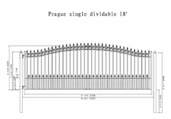 Aleko Steel Single Swing Driveway Gate - Prague Style - 18 X 6 Feet -Home And Outdoor ScreenShot2021 02 28at6.57.52PM