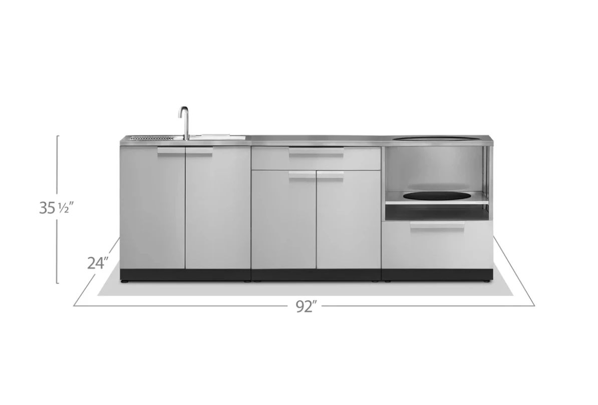 NewAge Outdoor Grill Station BBQ Island Grill Island 3 Piece Outdoor Kitchen With Sink 66023 6 NewAge Outdoor Grill Station BBQ Island Grill Island 3 Piece Outdoor Kitchen With Sink 66023 - Image 4