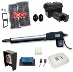 Aleko Single Swing Gate Operator - AS600 AC/DC - Solar Kit 60W
