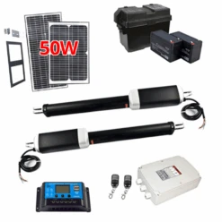 Aleko Dual Swing Gate Operator - GG1700/AS1700 AC/DC - Solar Kit 50W