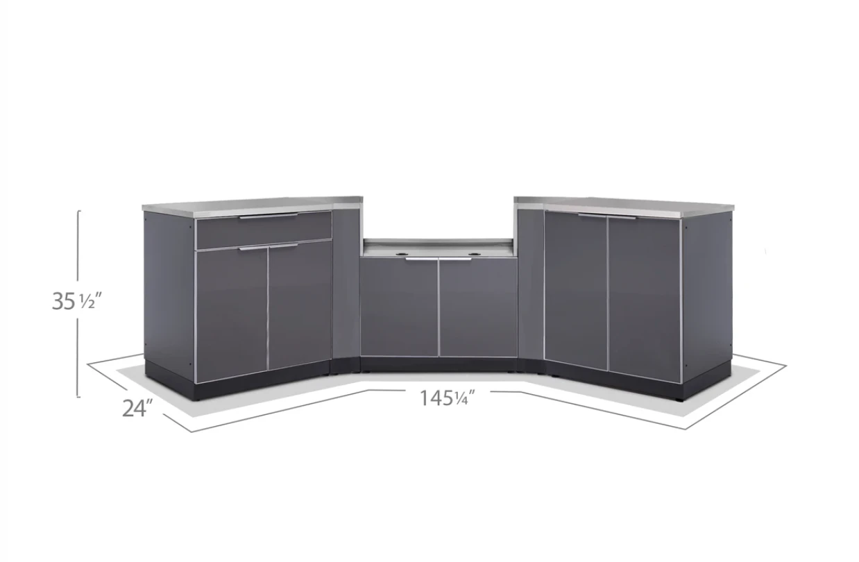 NewAge Outdoor Grill Station BBQ Island Grill Island 5 Piece Outdoor Kitchen 65285 5 NewAge Outdoor Grill Station BBQ Island Grill Island 5 Piece Outdoor Kitchen 65285 - Image 3