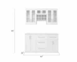 NewAge Wall Bar Cabinet Wine Cabinet Set With Wine Wall Cabinet Display, Wall Wine Rack, Wine Storage Cabinet - 6 Piece Wine Bar Home Dry Bar Set 62517 -Home And Outdoor ScreenShot2021 03 02at12.39.39PM