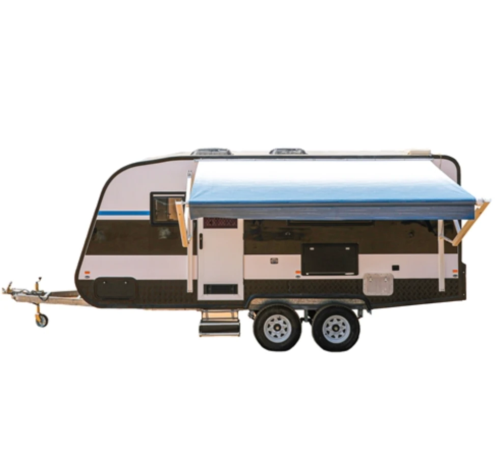 Aleko Motorized Retractable RV Awning - 21 X 8 Feet - Blue Fade 3 Aleko Motorized Retractable RV Awning - 21 X 8 Feet - Blue Fade