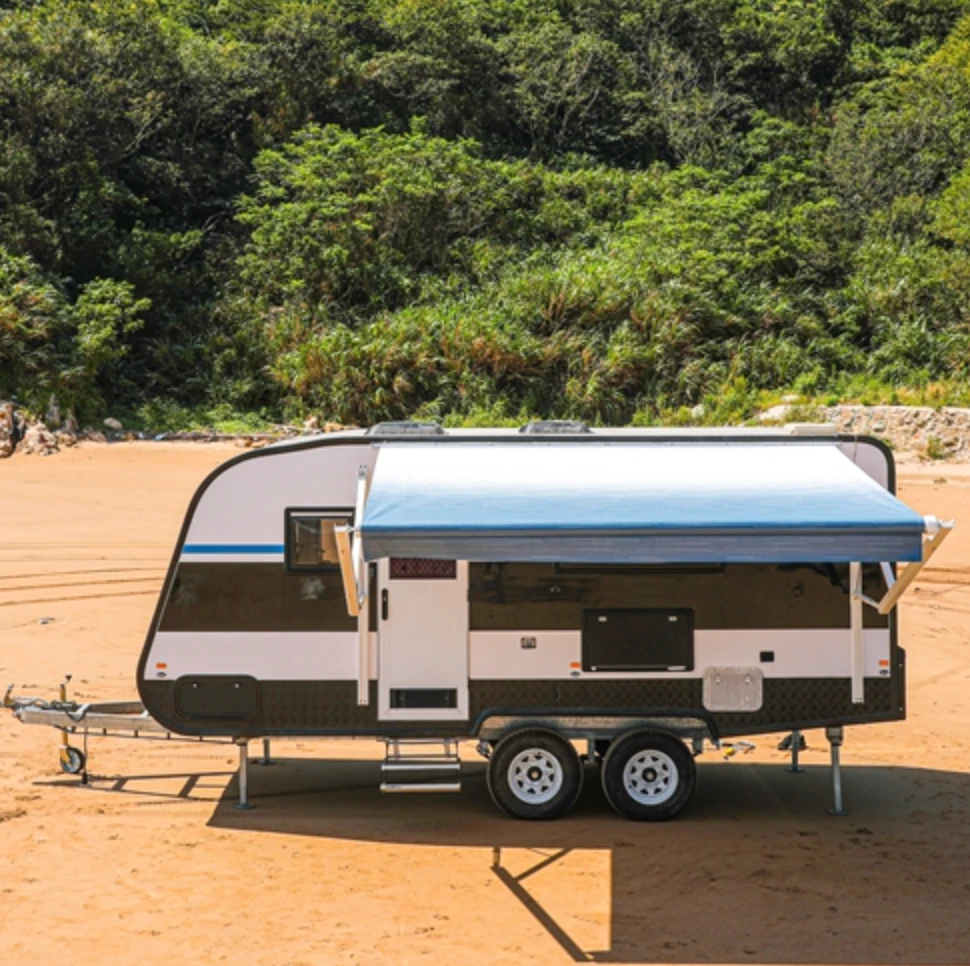 Aleko Motorized Retractable RV Awning - 21 X 8 Feet - Blue Fade 7 Aleko Motorized Retractable RV Awning - 21 X 8 Feet - Blue Fade - Image 5