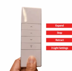 Aleko Half Cassette Motorized Retractable LED Luxury Patio Awning - 20 X 10 Feet - Gray And White Stripes -Home And Outdoor ScreenShot2021 03 12at2.30.41PM 9093584f 725b 4288 a3db 9ddf3b8193cc