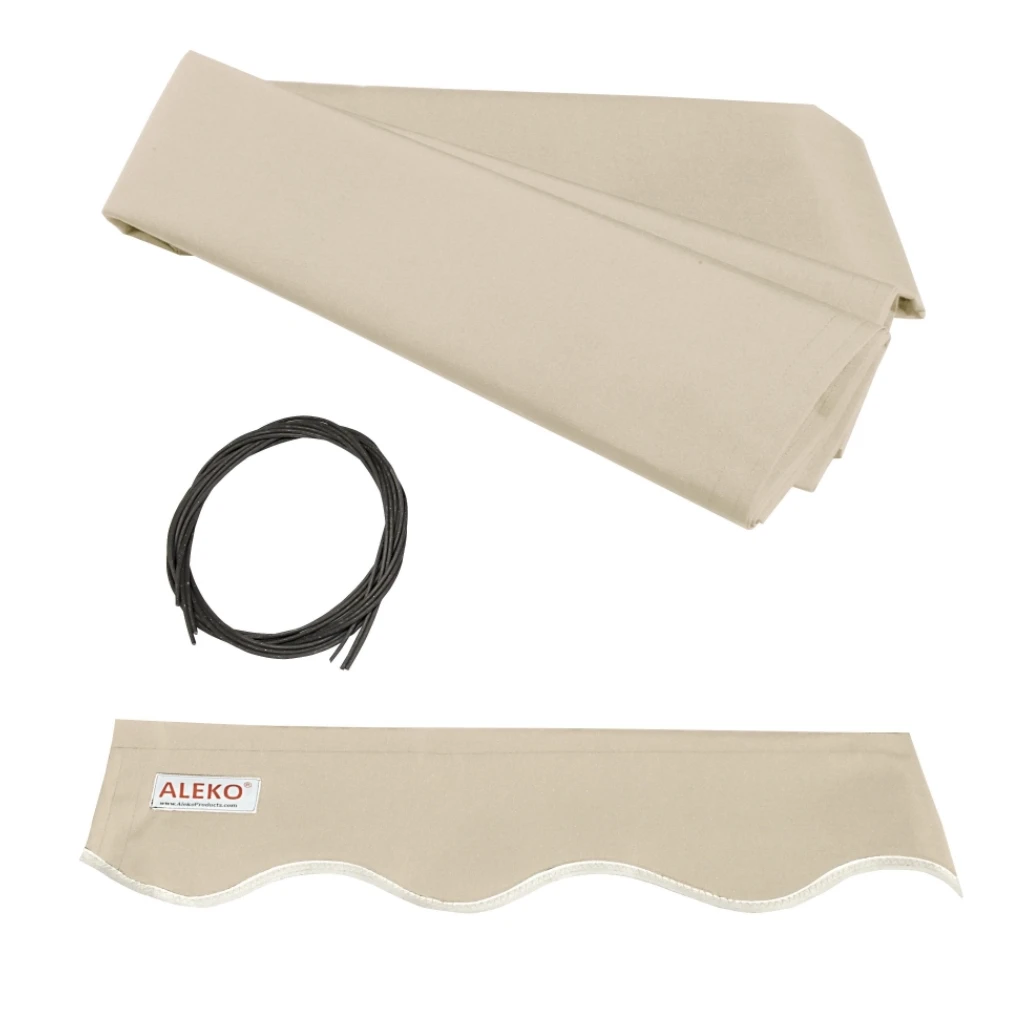 Aleko Half Cassette Motorized Retractable LED Luxury Patio Awning - 16 X 10 Feet - Ivory 7 Aleko Half Cassette Motorized Retractable LED Luxury Patio Awning - 16 X 10 Feet - Ivory - Image 5