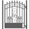 Aleko Steel Pedestrian Gate - Venice Style - 5 Ft