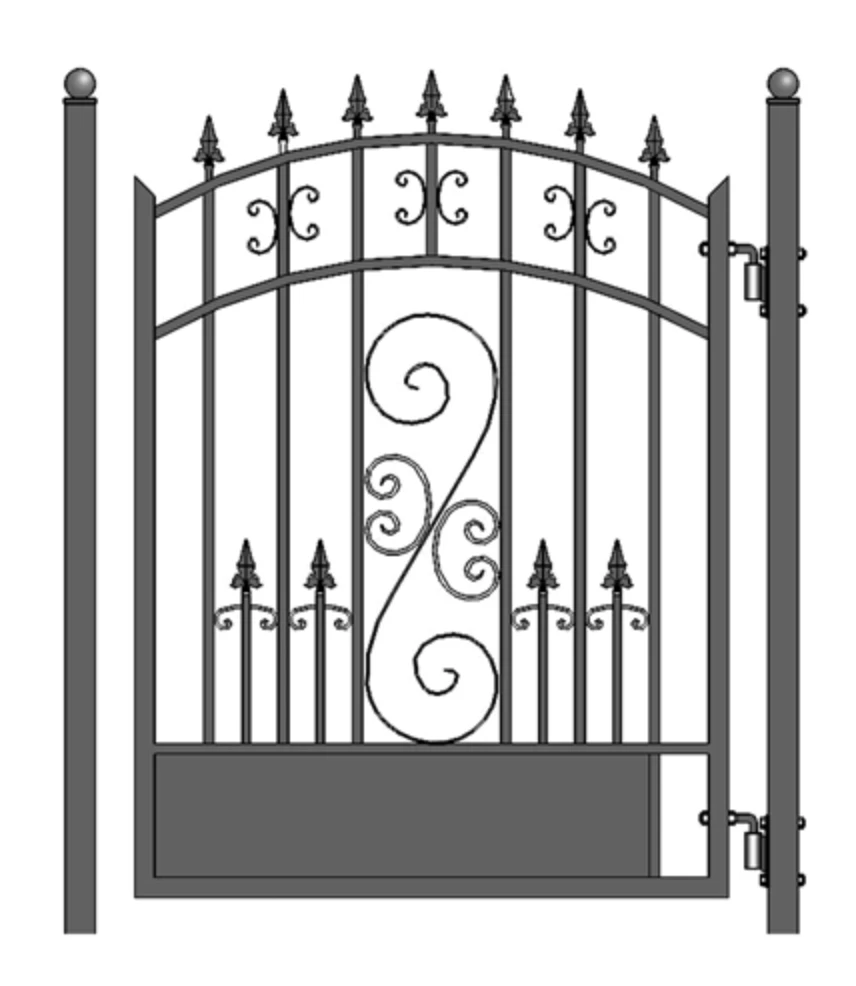 Aleko Steel Pedestrian Gate - Venice Style - 5 Ft 3 Aleko Steel Pedestrian Gate - Venice Style - 5 Ft