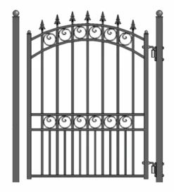 Aleko Steel Pedestrian Gate - London Style - 5 Ft