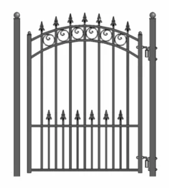 Aleko Steel Pedestrian Gate - Prague Style - 5 Ft