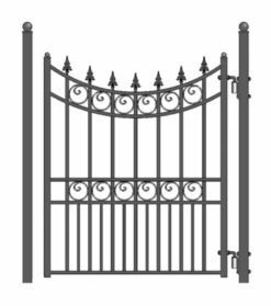 Aleko Steel Pedestrian Gate - Moscow Style - 5 Ft