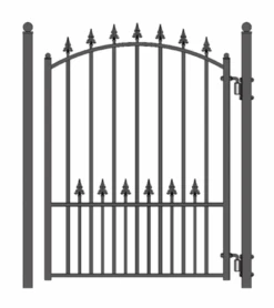 Aleko Steel Pedestrian Gate - Munich Style - 5 Ft